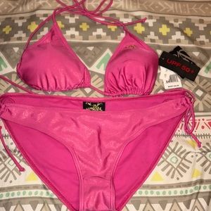2 Piece Hot Pink Shimmer bikini